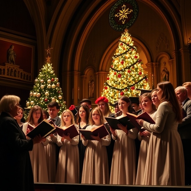 Classical Christmas song videos with karaoke accompaniment